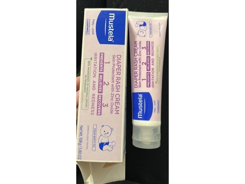 Mustela 123 Diaper Rash Cream, 3.8 oz/108 g