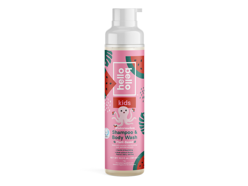Hello Bello Kids Shampoo & Body Wash, Watermelon, 10 fl oz/296 mL, Pack Of 2