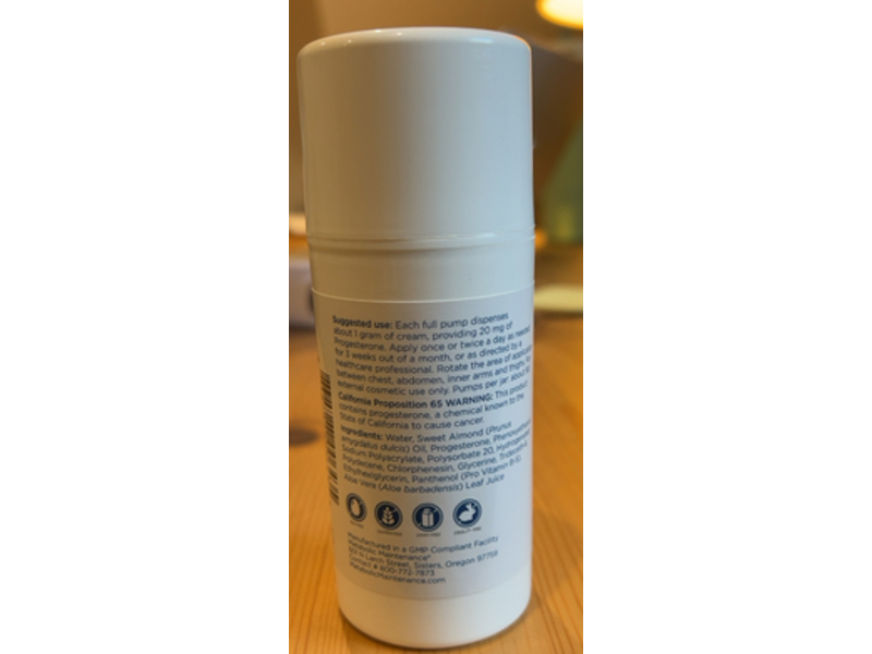 Metabolic Maintenance Progeste Cream, 3.4 fl oz/100 mL