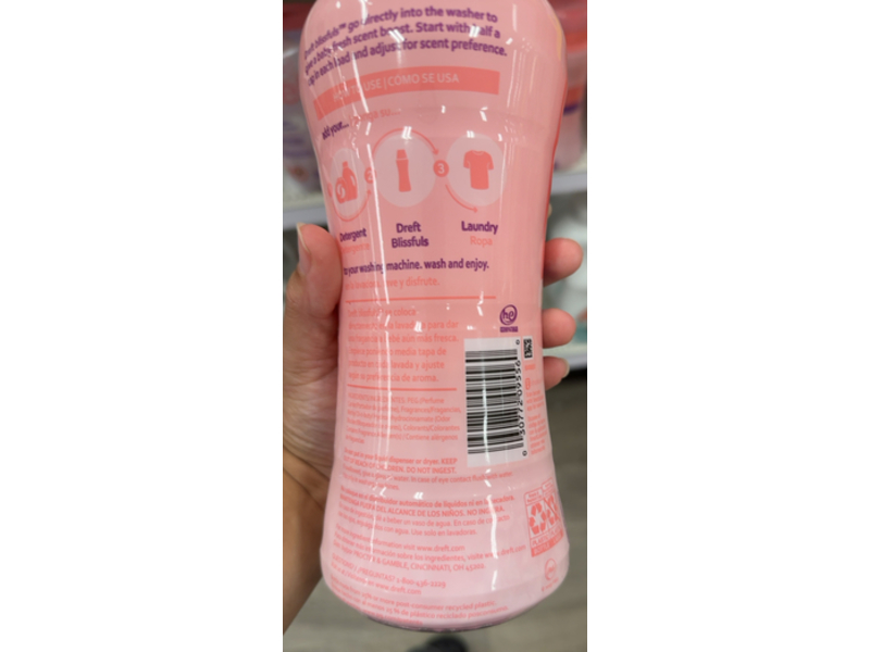 Dreft Blissfuls In-Wash Scent Booster, Baby Fresh Scent, 12.2 oz/345 g