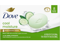 Dove Cool Moisture Beauty Bar, Cucumber & Green Tea Scent, 3.75 oz/106 g, Pack Of 16 - thumbnail 1