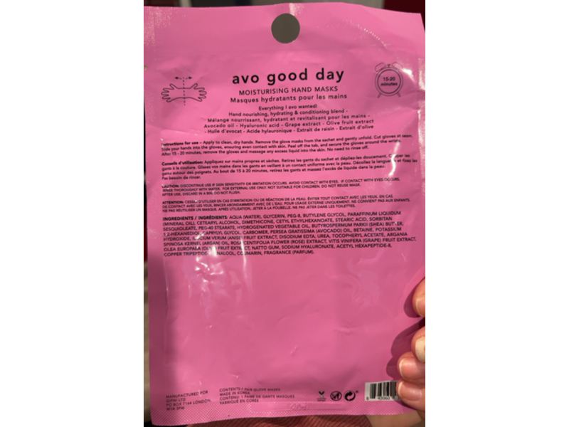 Holler And Glow Avo Good Day Hand Mask, 0.61 fl oz/18 mL