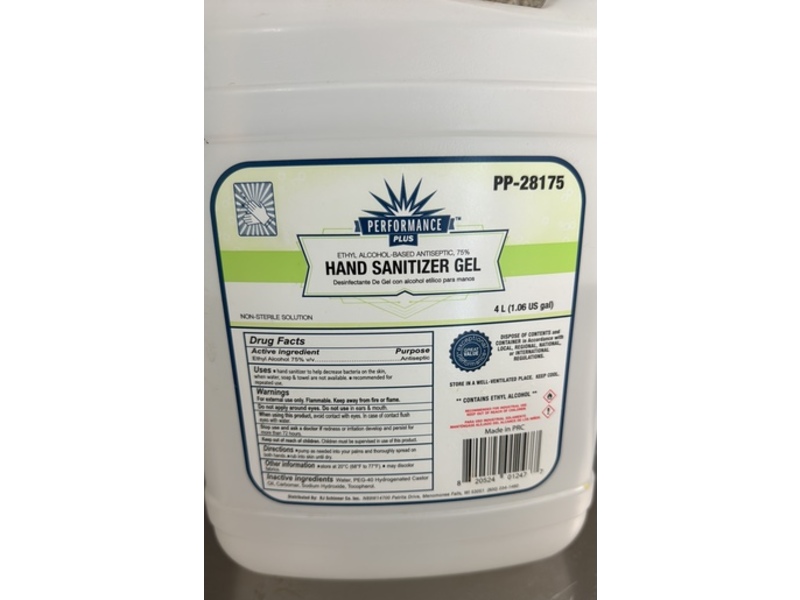 Performance Plus Hand Sanitizer Gel, 4 L