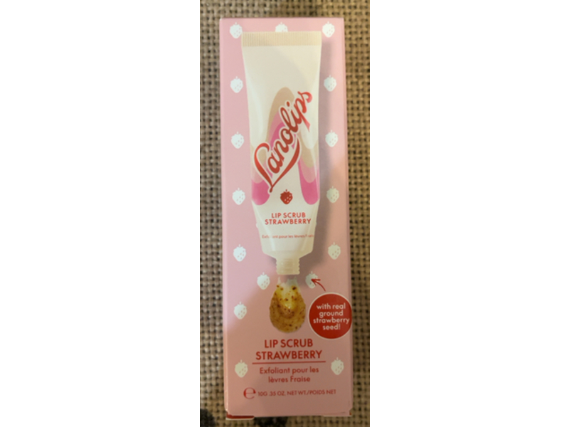 Lanolips Lip Scrub, Strawberry, 0.35 oz/10 g