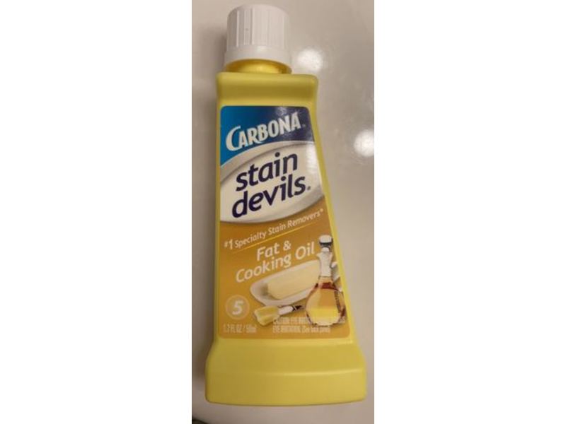 Carbona Stain Devils Stain Removers, Fat & Cooking Oil, 1.7 oz/50 mL