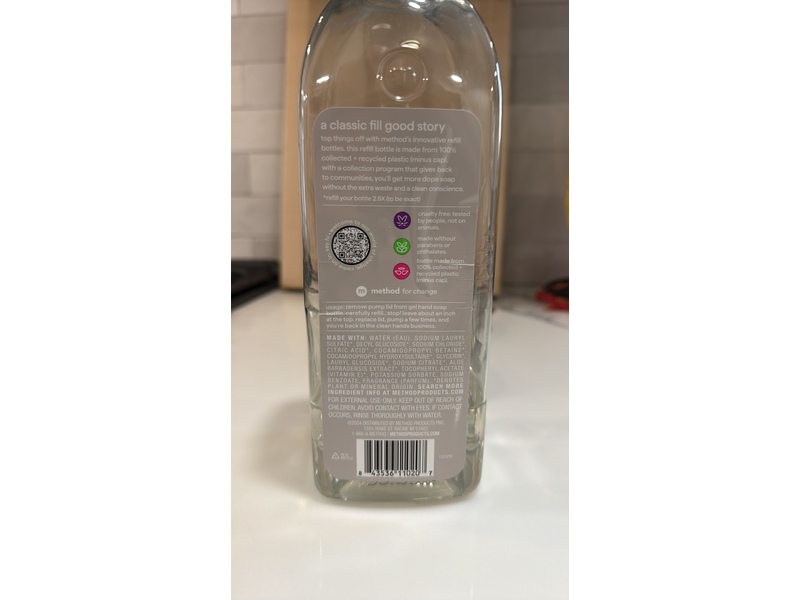 Method Gel Hand Wash, Violet + Lavender, 34 fl oz/1 L, Pack Of 4