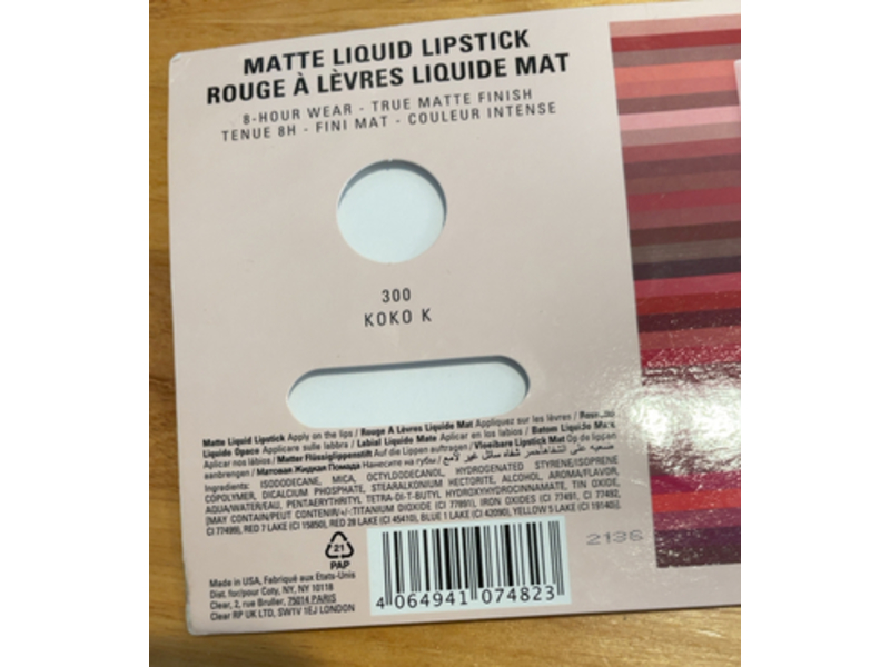 Kylie Matte Liquid Lipstick, 300 Koko K