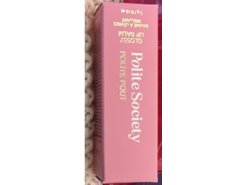 Polite Society Glossy Lip Balm, Pink Grapefruit, 0.16 fl oz/5 g