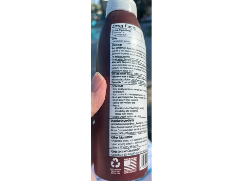 Aloe Up Dark Tanning Oil Sunscreen Mist, SPF 4, 5.5 oz/156 g