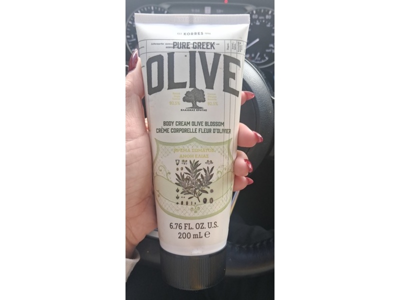 Korres Body Cream, Olive, 6.76 fl oz/200 mL