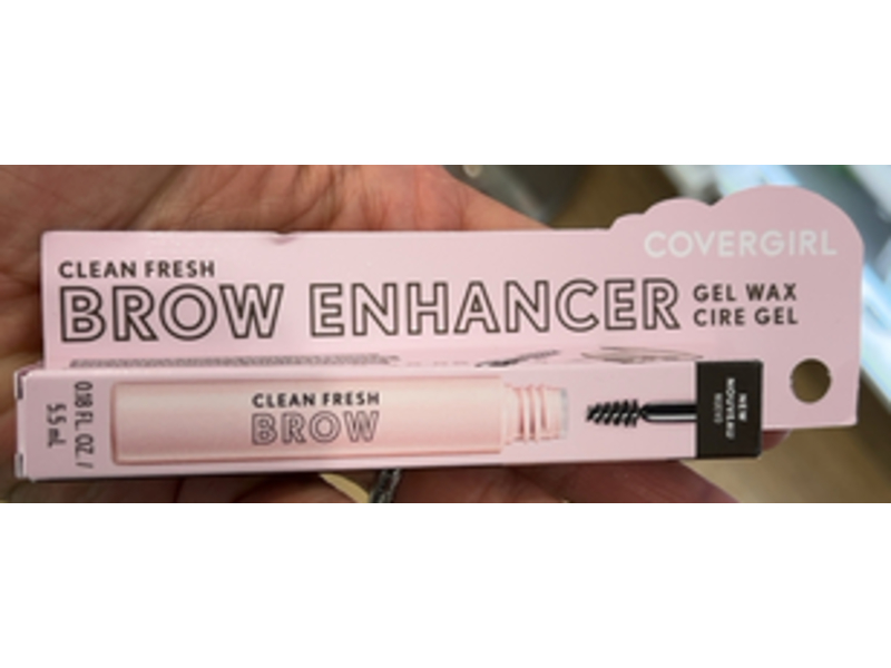 CoverGirl Clean Fresh Brow Enhancer Gel Wax, 500 Medium Brown, 0.18 fl oz/5.5 mL