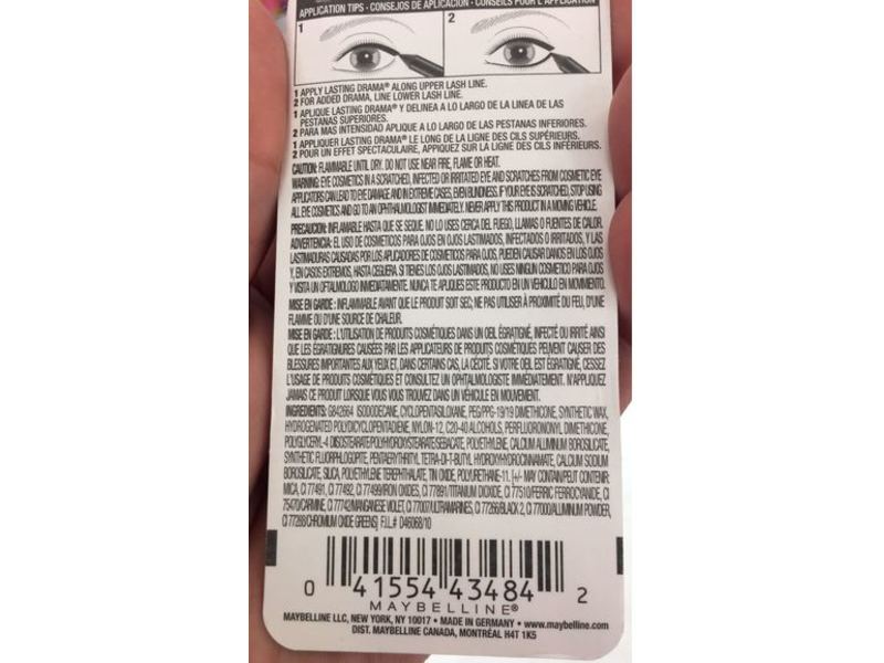 Maybelline Eye Studio Lasting Drama Waterproof Gel Pencil, 605 Lustrous Sapphire, 0.038 oz/1.1 g