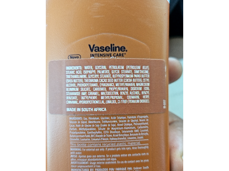 Vaseline Intensive Care Body Lotion, Cocoa Glow, 13.52 fl oz/400 mL