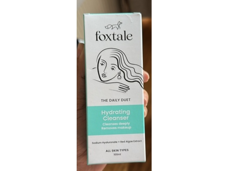 Foxtale The Daily Duet Hydrating Cleanser, Hyaluronate + Red Algae Extract, 100 mL