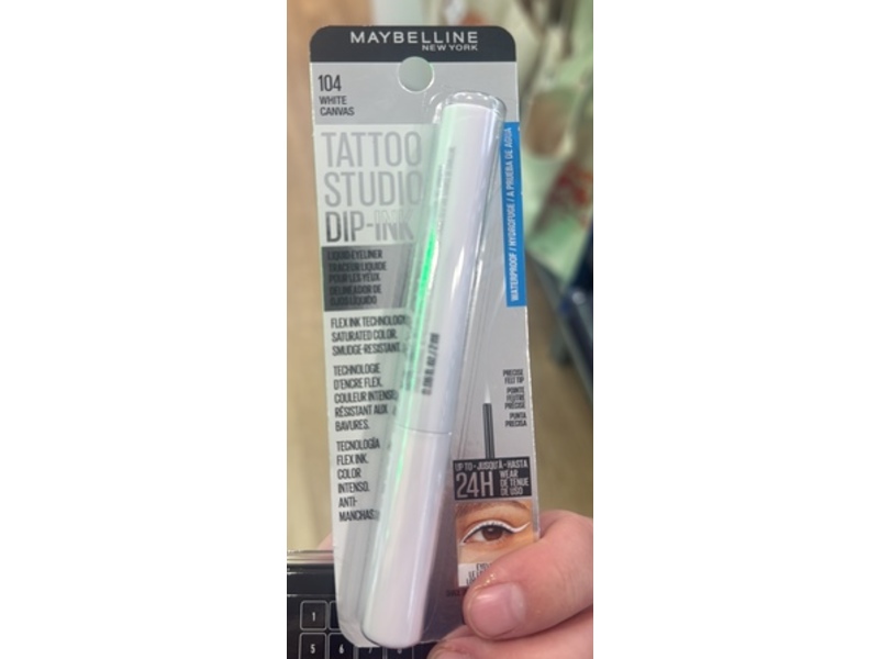 Maybelline New York Tattoo Studio Dip-Ink Mascara, 104 White Canvas, 0.06 oz/1.2 g