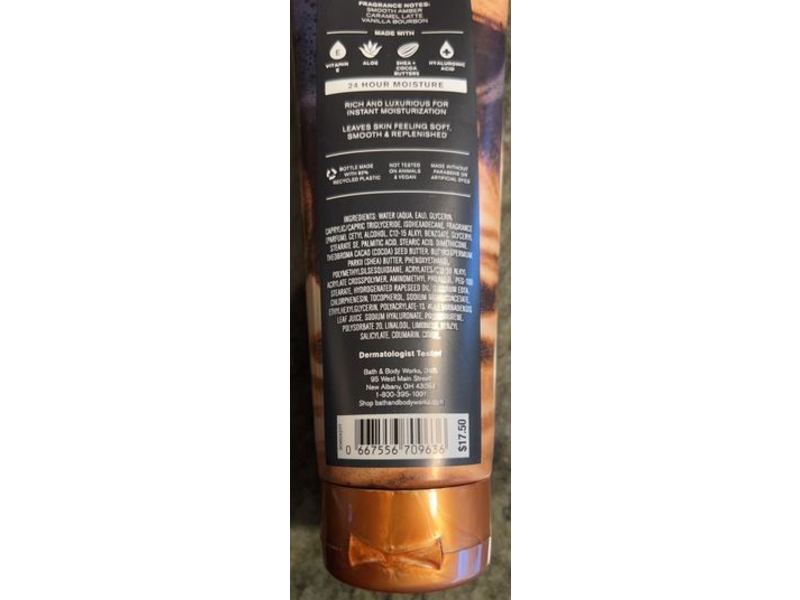 Bath & Body Works Midnight Body Cream, Amber Glow, Shea Butter + Hyaluronic Acid, 8 Oz / 226 g