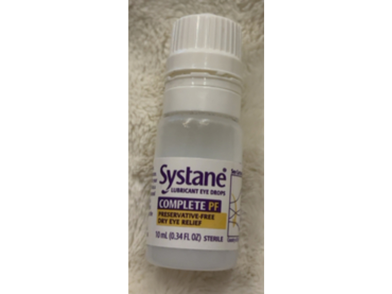 Systane Complete PF Lubricant Eye Drops, 0.34 fl oz/10 mL, Pack Of 2