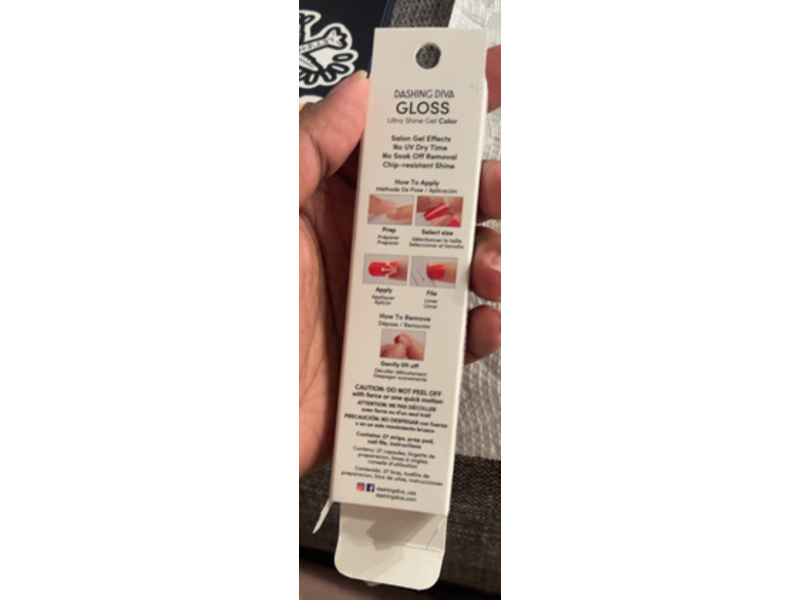 Dashing Diva Gloss Gel Nail Strips, White Canvas, 27 Count