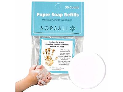 Borsali Paper Soap Refill, 50 Count