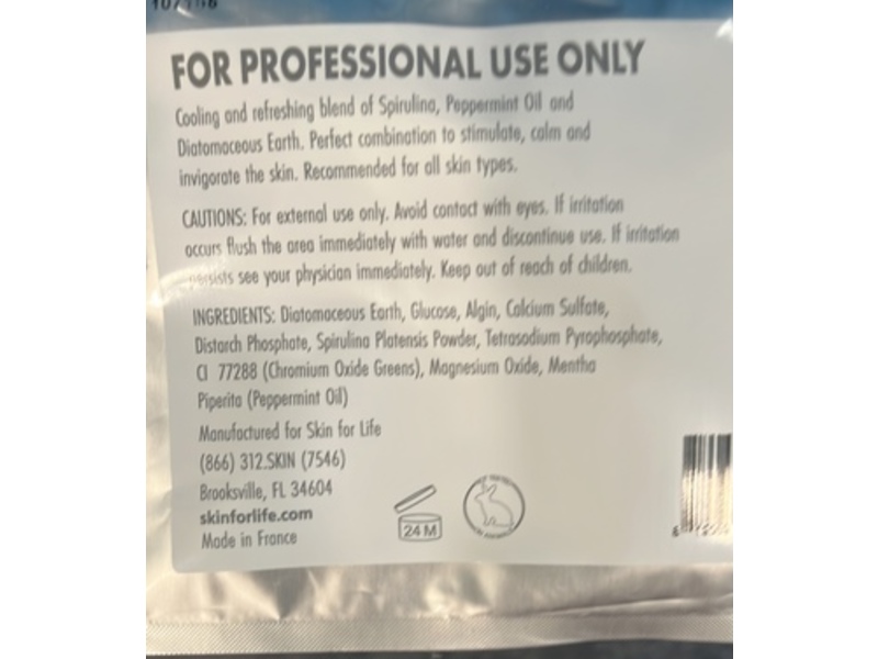 Skin For Life Peel Off Mask, CryoAlgae