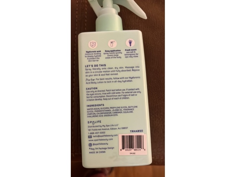 Spa Life Body Oil, Sea Salt & Lemongrass Scent, 6.7 fl oz/200 mL