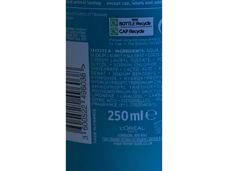 L'Oréal Paris Elvive Fibrology Thickening Shampoo, Filloxane, 250 mL