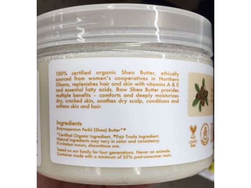 Shea Moisture All-Over Hydration 100% Raw Shea Butter, 10.5 oz/298 g