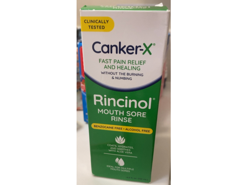 Canker-X Rincinol Mouth Sore Rinse, 4 fl oz/120 mL