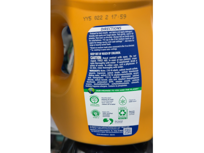 Arm & Hammer Plus OxiClean with Odor Blasters Liquid Laundry Detergent, Fresh Botanical, 77 Loads, 100.5 fl oz/2.97 L