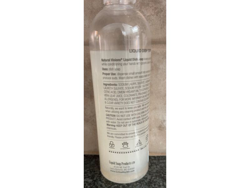 Natural Visions Liquid Dish Soap, 16 fl oz/473 mL