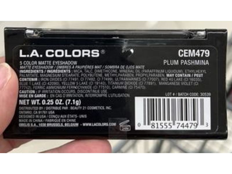 La Color Matte Eyeshadow, Cem479 Plum Pashmina, 0.25 oz/7.1 g