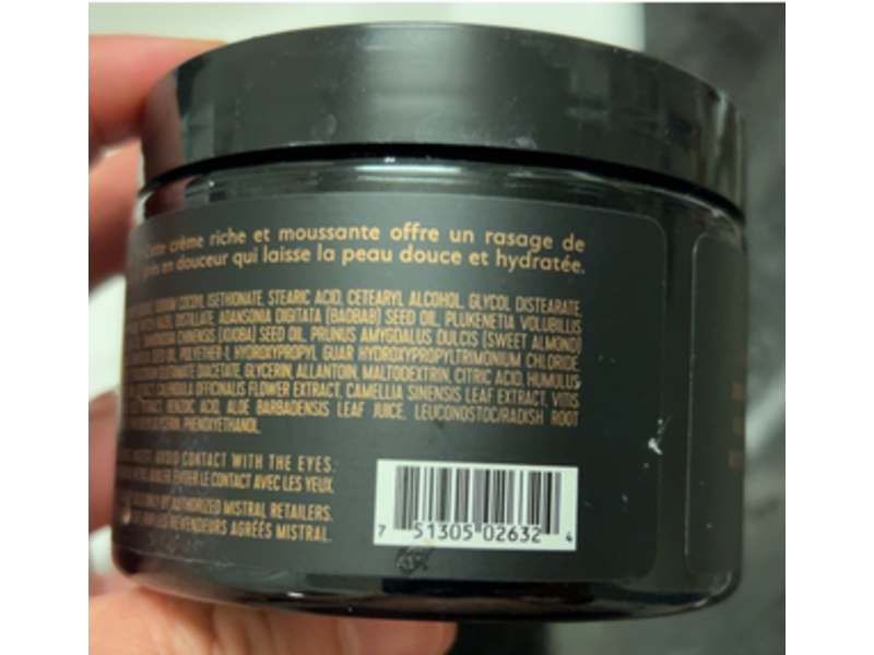 Mistral Shave Cream, Bourbon Vanilla, 9 oz/255 g