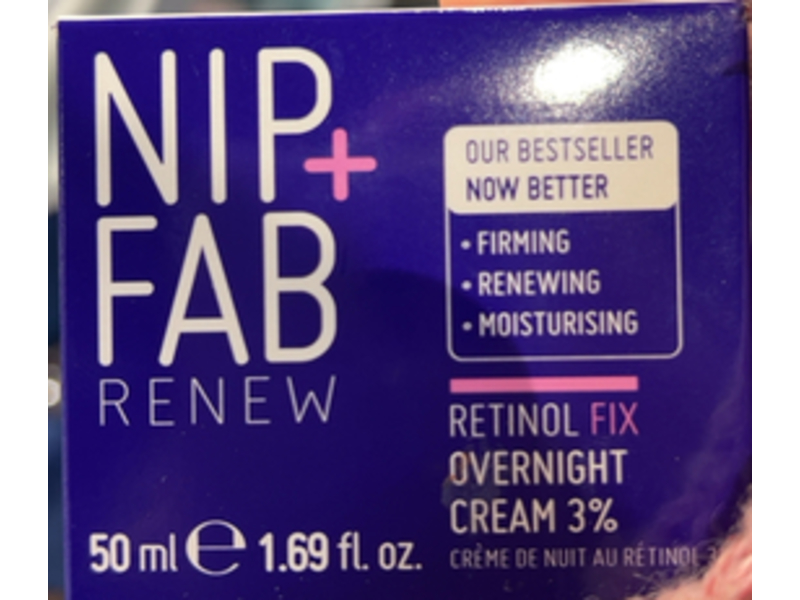 Nip+Fab Retinol Fix Overnight Cream, 1.69 fl oz/50 mL
