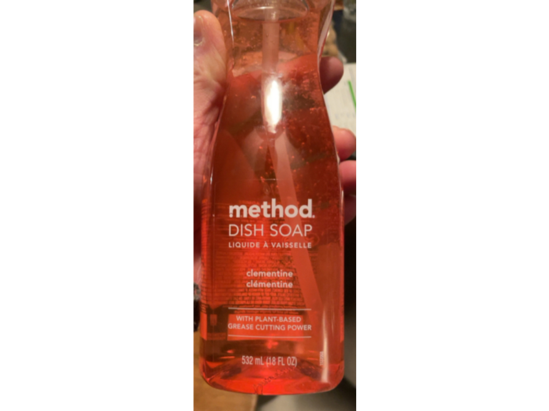 Method Liquid Dish Soap, Clementine, Grease Cutting Powder, 18 fl oz/532 mL