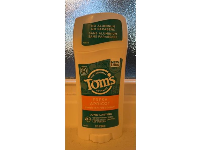 Tom's of Maine Long Lasting Deodorant, Fresh Apricot, 2.25 oz/64 g