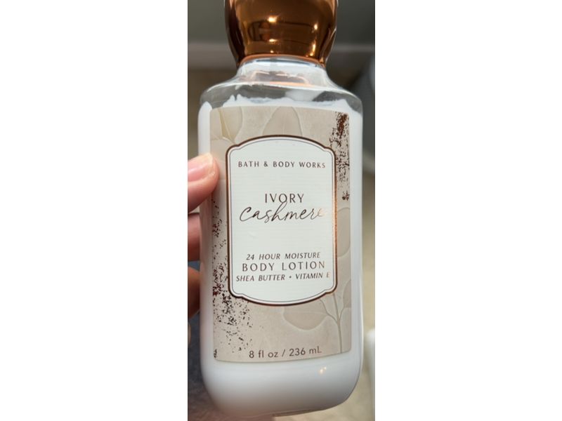 Bath & Body Works Ivory Cashmere Body Lotion, Shea Butter + Vitamin E, 8 fl oz/236 mL