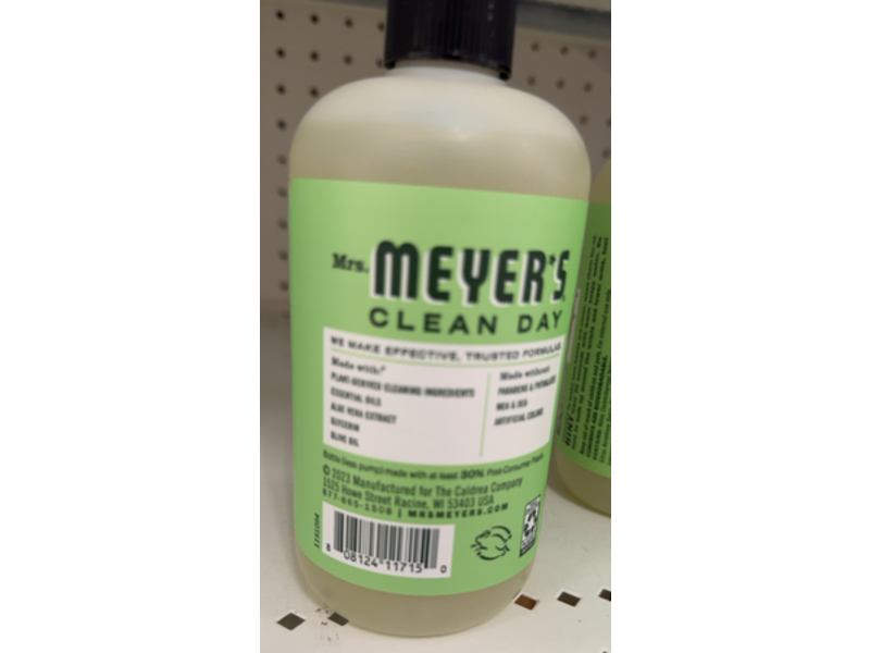 Mrs. Meyer's Clean Day Hand Soap, Cucumber, 12.5 fl oz/370 mL, Pack Of 2
