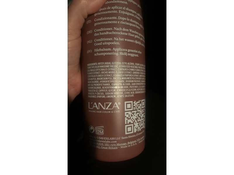 L'anza Healing ColorCare Color Preserving Hair Conditioner, 33.8 fl oz/1 L