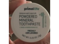 Primal Life Powdered Mineral Toothpaste, Freshly Unflavored, 0.25 oz/7 g - thumbnail 2
