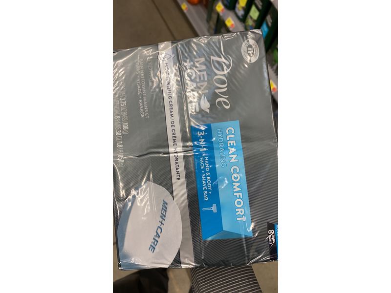 Dove Men + Care Body and Face Bar 8 Piece, Clean Comfort, 4 Ounce