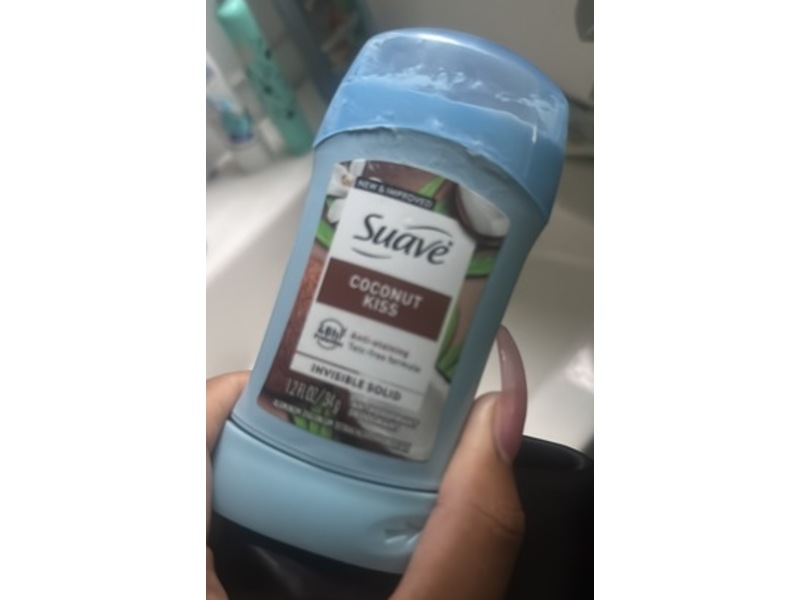 Suave Invisible Solid Deodorant, Coconut Kiss, 1.2 fl oz/3.4 g, 6 Count