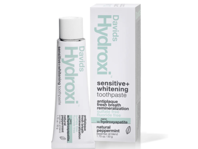 Davids Hydroxi Sensitive + Whitening Toothpaste, Natural Peppermint, 1.75 oz/50 g
