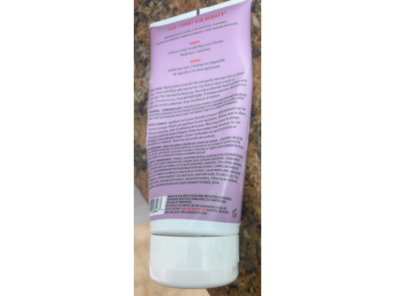 First Aid Beauty Kp Bump Eraser Body Scrub, 10% AHA, 10 oz/283.5 g