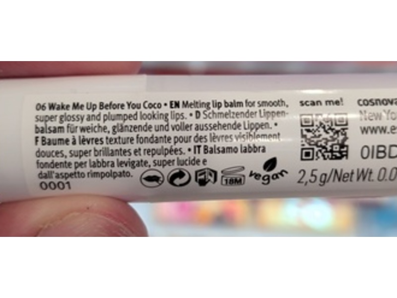 Essence Juicy Bomb Glossy Butter Balm, 06 Wake Me Up Before You Coco, 0.08 oz/2.5 g