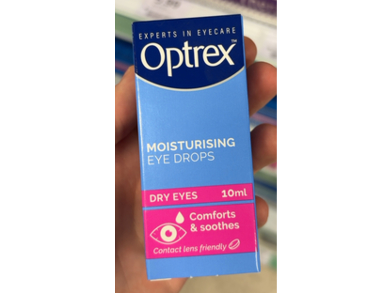 Optrex Comforts & Soothes Moisturizing Eye Drops, 10 mL
