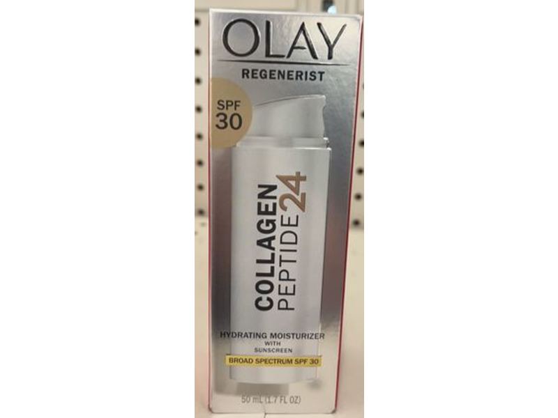 Olay Collagen Peptide24 Hydrating Moisturizer With Sunscreen, SPF 30, 1.7 fl oz/50 mL