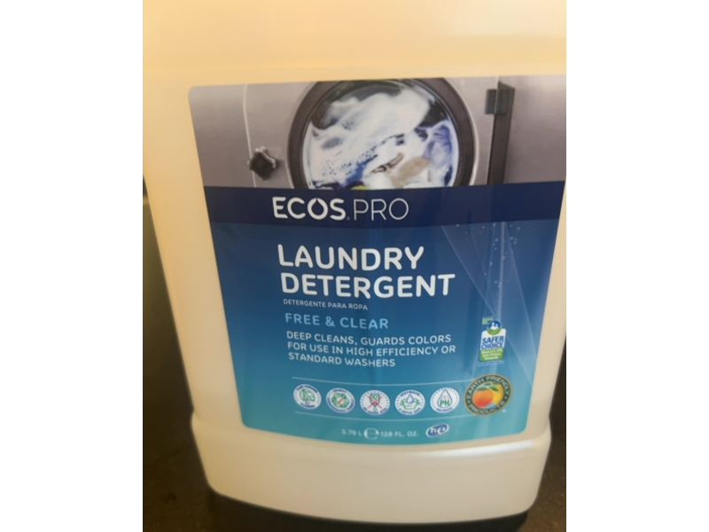 Ecos Pro Laundry Detergent, Free & Clear, 12.8 fl oz/3.79 L