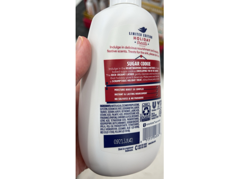 Dove Limited Edition Holiday Treats Deep Nourishing Hand Wash, Sugar Cookie, 12 fl oz/355 mL