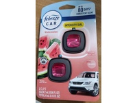 Febreze Car Air Freshener Clip, Watermelon Scent, 0.06 fl oz/2 mL, 2 Count - thumbnail 2