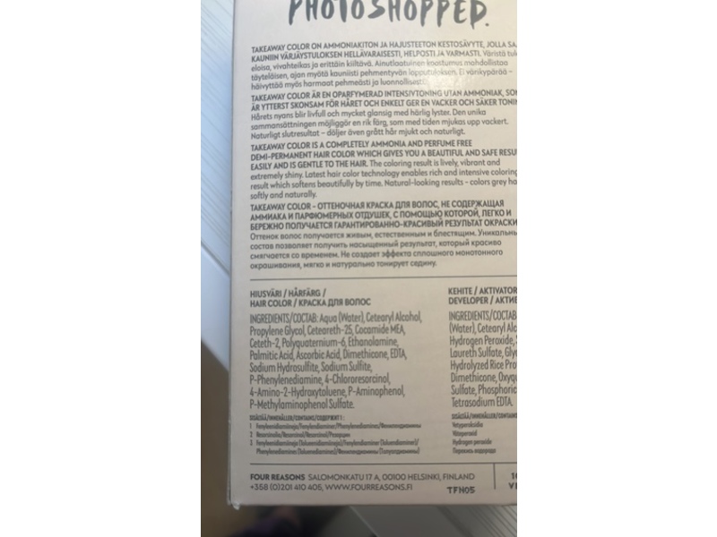 Four Reasons Original Takeaway Color Chocolate Chip Demi-Permanent Hair Color, 4.7 Dark chocolate